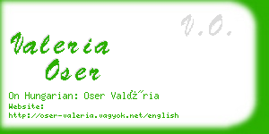 valeria oser business card